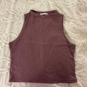 (2) Sincerly Jules Women's Mauve/Purple and Pink Cropped Tank Tops
